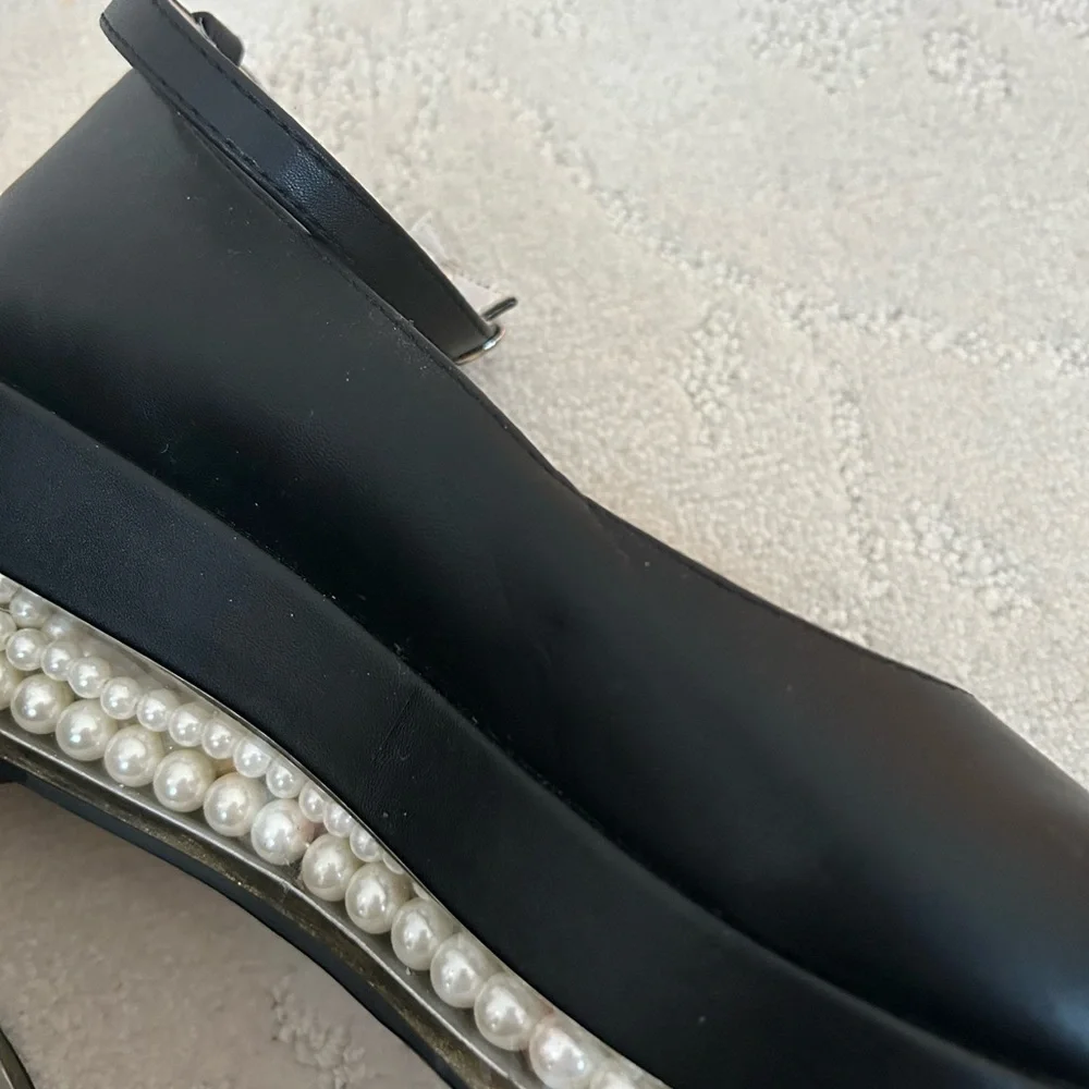 Harajuku LAGRACE MART Pearl platform heels kawaii Japan Lolita rare art coquette - Picture 7 of 9